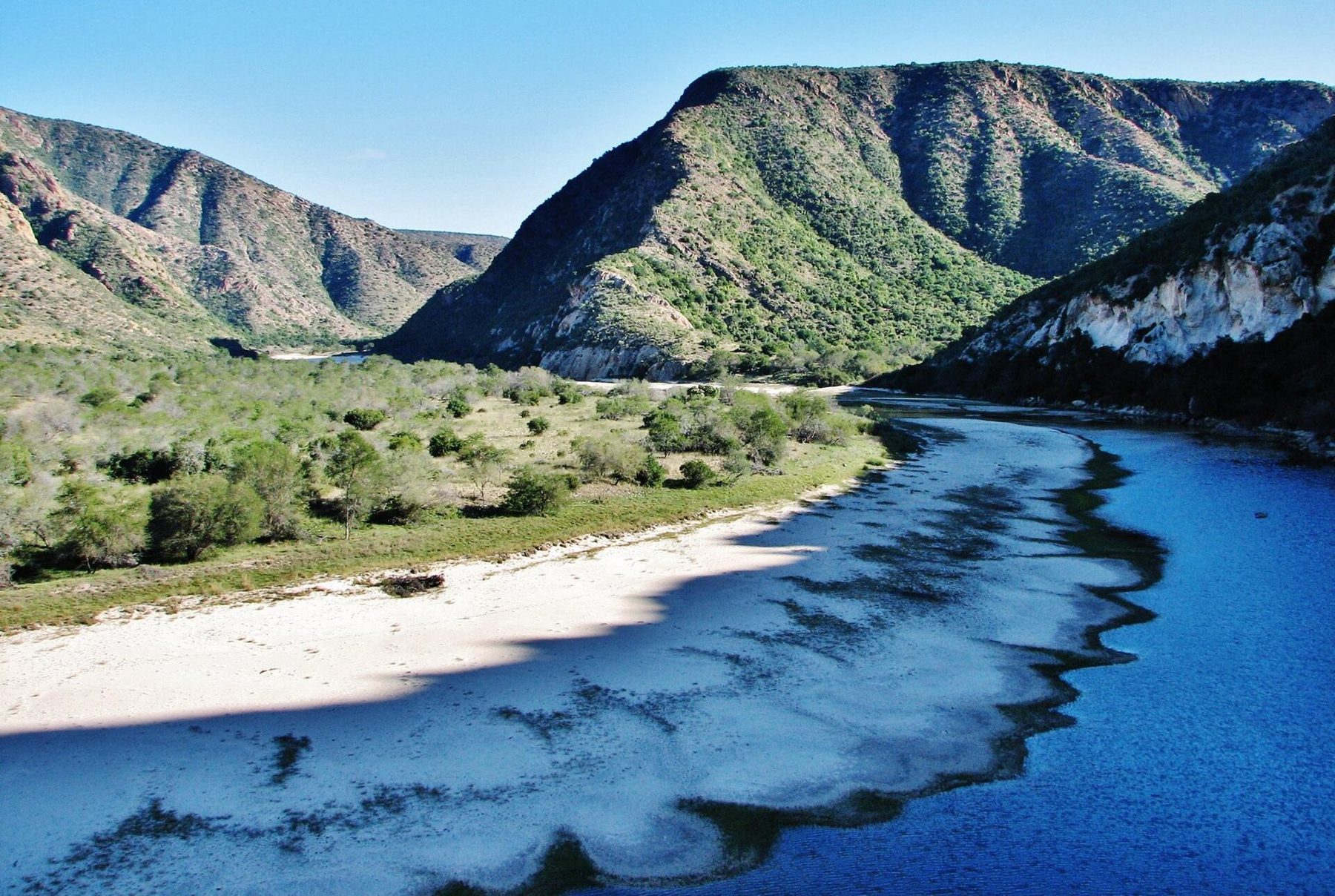 Photograph of the Kouga River in the Baviaanskloof, Eastern Cape, South Africa. No Eden site or partnership is confirmed here.